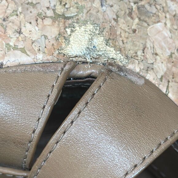 Tory Burch Wendelle Leather Cork Wedge Sandals size 9 - Picture 5 of 8